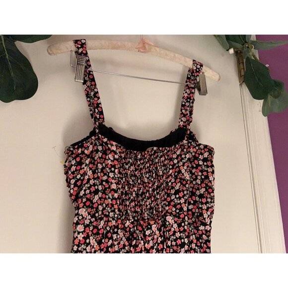 Row A Floral Multicolored/Mini dress M smock stretch back - Picture 8 of 15
